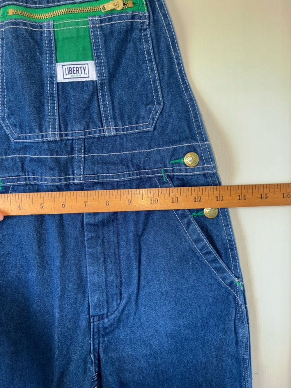 Liberty Youth 10R Denim Overall Bibs Chore 100% Cotton Western Farm - Picture 4 of 9